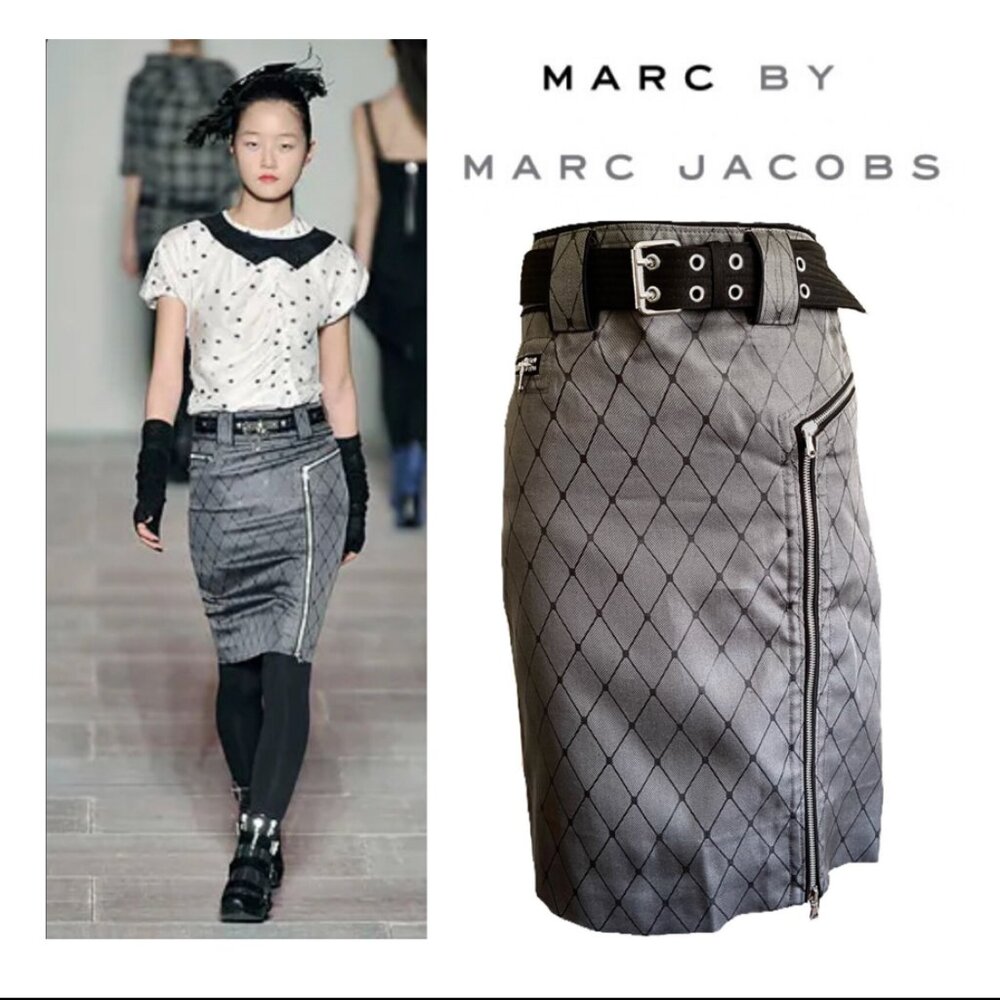 Marc by Marc Jacobs Fence Zipper Skirt Runway 2008 Size 6